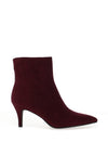 Marco Tozzi Faux Suede High Heeled Ankle Boot, Wine