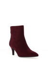 Marco Tozzi Faux Suede High Heeled Ankle Boot, Wine