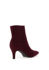 Marco Tozzi Faux Suede High Heeled Ankle Boot, Wine
