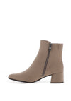Marco Tozzi Faux Suede Heeled Ankle Boots, Grey