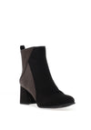 Marco Tozzi Faux Suede Colour Block Heeled Ankle Boots, Grey