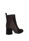 Marco Tozzi Faux Suede Colour Block Heeled Ankle Boots, Grey