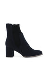 Marco Tozzi Suede Block Heel Boots, Navy & Black Mix