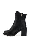 Marco Tozzi Faux Zip Front Heeled Boots, Black