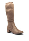 Marco Tozzi Soft Faux Suede Knee High Sock Boots, Taupe