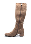 Marco Tozzi Soft Faux Suede Knee High Sock Boots, Taupe