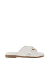 Marco Tozzi Leather Criss Cross Mules, White