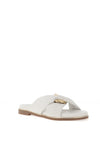 Marco Tozzi Leather Criss Cross Mules, White