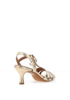 Marco Tozzi Metallic Leather Strappy Heeled Sandals, Gold