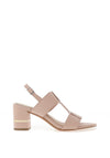 Marco Tozzi Faux Suede Patch Heeled Sandals, Powder