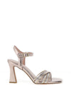 Marco Tozzi Multi Strap Heeled Shoes, Rose Gold