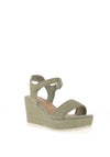Marco Tozzi Woven Wedge Sandals, Moss