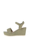 Marco Tozzi Woven Wedge Sandals, Moss