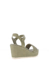 Marco Tozzi Woven Wedge Sandals, Moss