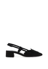 Marco Tozzi Faux Suede Sling Back Sandal, Black
