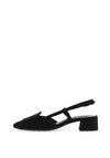Marco Tozzi Faux Suede Sling Back Sandal, Black