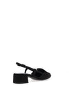 Marco Tozzi Faux Suede Sling Back Sandal, Black