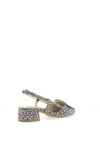 Marco Tozzi Faux Suede Leopard Print Sling Back Sandal, Grey