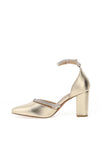 Marco Tozzi Rope Diamante Heeled Shoes, Gold