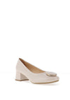 Bioeco by Arka Wide Fit Slip-on Heeled Pumps, Gold