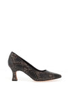 Marco Tozzi Faux Snake Court Heels, Grey