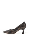 Marco Tozzi Faux Snake Court Heels, Grey