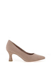Marco Tozzi Faux Suede Court Heels, Taupe