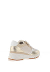Marco Tozzi Faux Suede Zip Trainers, Cream & Gold