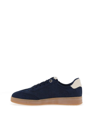Marco Tozzi Faux Suede Side Zip Trainers, Navy