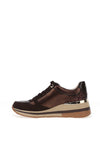 Marco Tozzi Colour Block Wedge Trainers, Brown