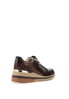 Marco Tozzi Colour Block Wedge Trainers, Brown