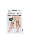 Marie Claire Satin Sheen Ankle High 10DEN, Black
