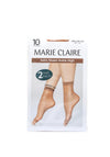 Marie Claire Satin Sheen Ankle High 10DEN, Natural