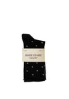 Marie Claire Natural Bamboo Comfort Top 2 Pair Socks, Black
