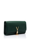 Valentino Divina Textured Clutch Bag, Green