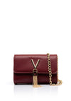 Valentino Handbags Divina Box Flap Over Mini Bag, Burgundy