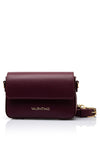Valentino Zero Small Flapover Crossbody Bag, Wine