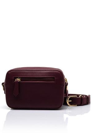 Valentino Zero Small Camera Bag, Wine
