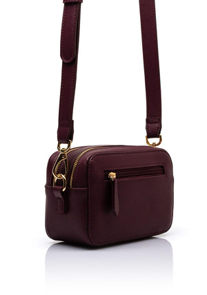 Valentino Zero Small Camera Bag, Wine