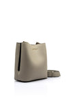 Valentino Faith Smooth Medium Bucket Bag, Grey