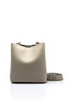 Valentino Faith Smooth Medium Bucket Bag, Grey