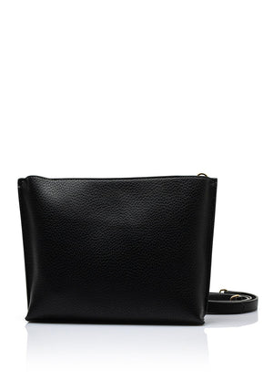 Valentino Fall Pebbled Faux Leather Crossbody Bag, Black