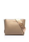Valentino Fall Pebbled Faux Leather Crossbody Bag, Beige