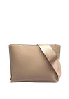 Valentino Fall Pebbled Faux Leather Crossbody Bag, Beige