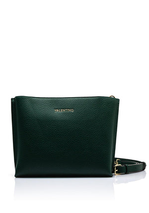 Valentino Fall Pebbled Faux Leather Crossbody Bag, Green