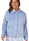Marlon Diamond Print Embossed Bed Jacket, Blue