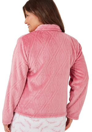Marlon Diamond Print Bed Jacket, Pink