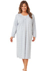Marlon Floral Print Fleece Nightdress, Blue