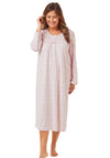 Marlon Floral Print Fleece Nightdress, Pink
