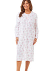 Marlon Floral Print Button Nightdress, Pink